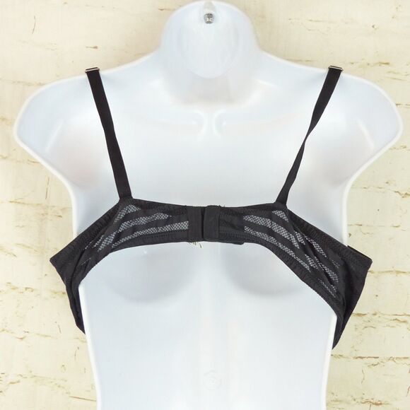 Maidenform T-Shirt Bra Womens Black Beige Stripe 40D Style 05701 Underwire Lined - Picture 11 of 12